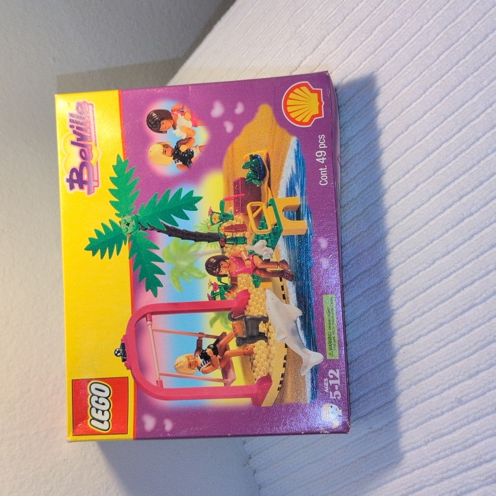Vintage LEGO #2555 Belville Swing Paradise Lifeguard * Promotional Shell Oil set